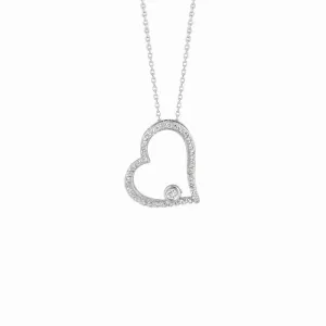 DIAMOND SMALL HEART NECKLACE 14K GOLD (0.25 CTW)