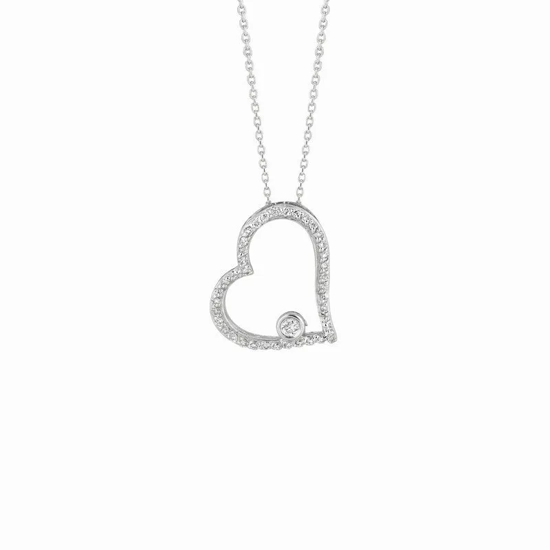 DIAMOND SMALL HEART NECKLACE 14K GOLD (0.25 CTW)