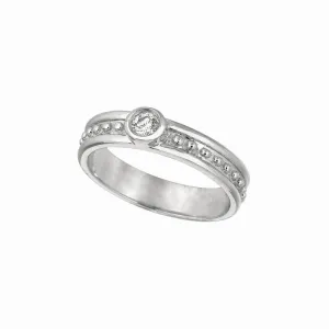 DIAMOND SOLITAIRE RING, 14K ROSE GOLD 14K GOLD (0.13 CTW)