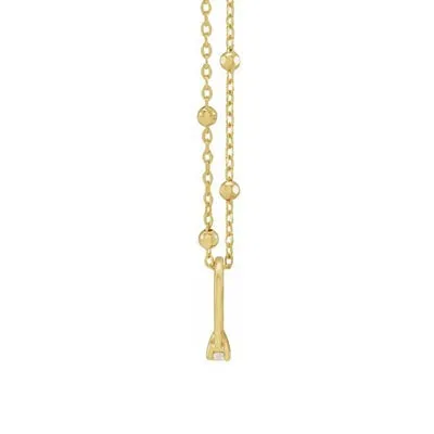 Diamond Solitare Ring Necklace