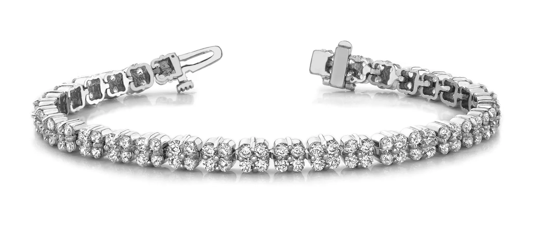 Diamond Squares Diamond Bracelet with 3.96 ct.(finished) 1.75mm