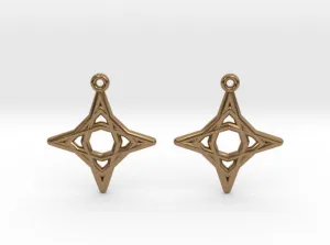 Diamond Star Earrings (Metal)
