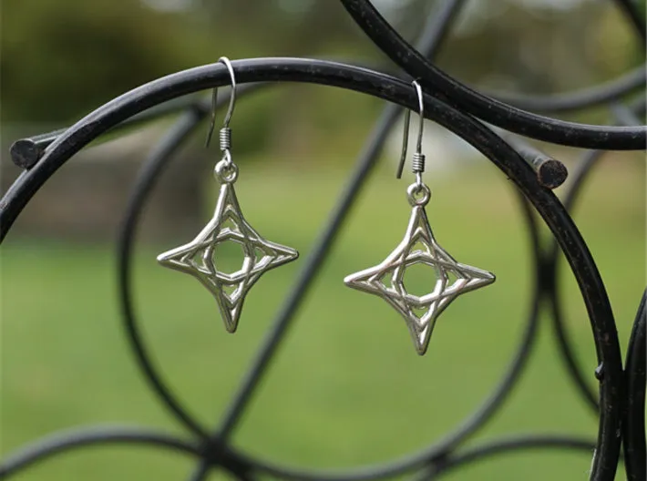 Diamond Star Earrings (Metal)