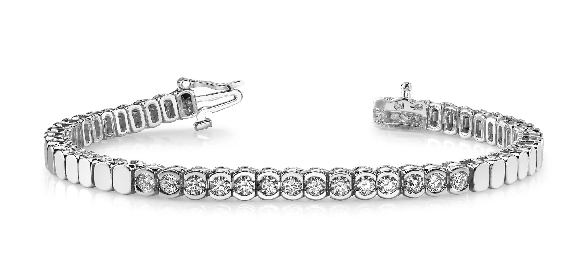 Diamond Tears Diamond Bracelet with 3.85 ct.(finished) 4.5mm