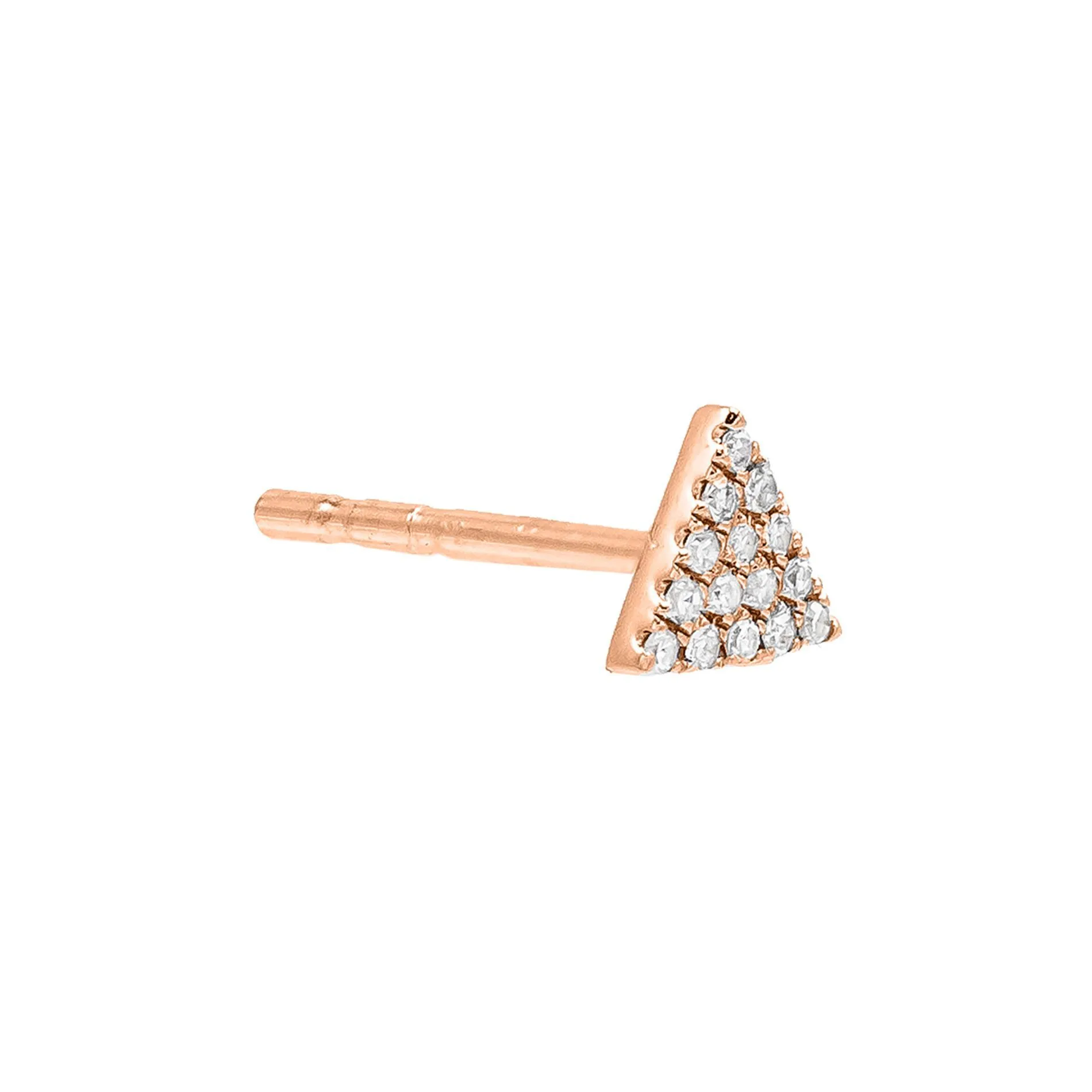 Diamond Triangle Stud Earring 14K