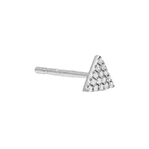 Diamond Triangle Stud Earring 14K