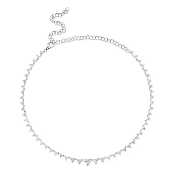 Diamond Triangle Tennis Necklace