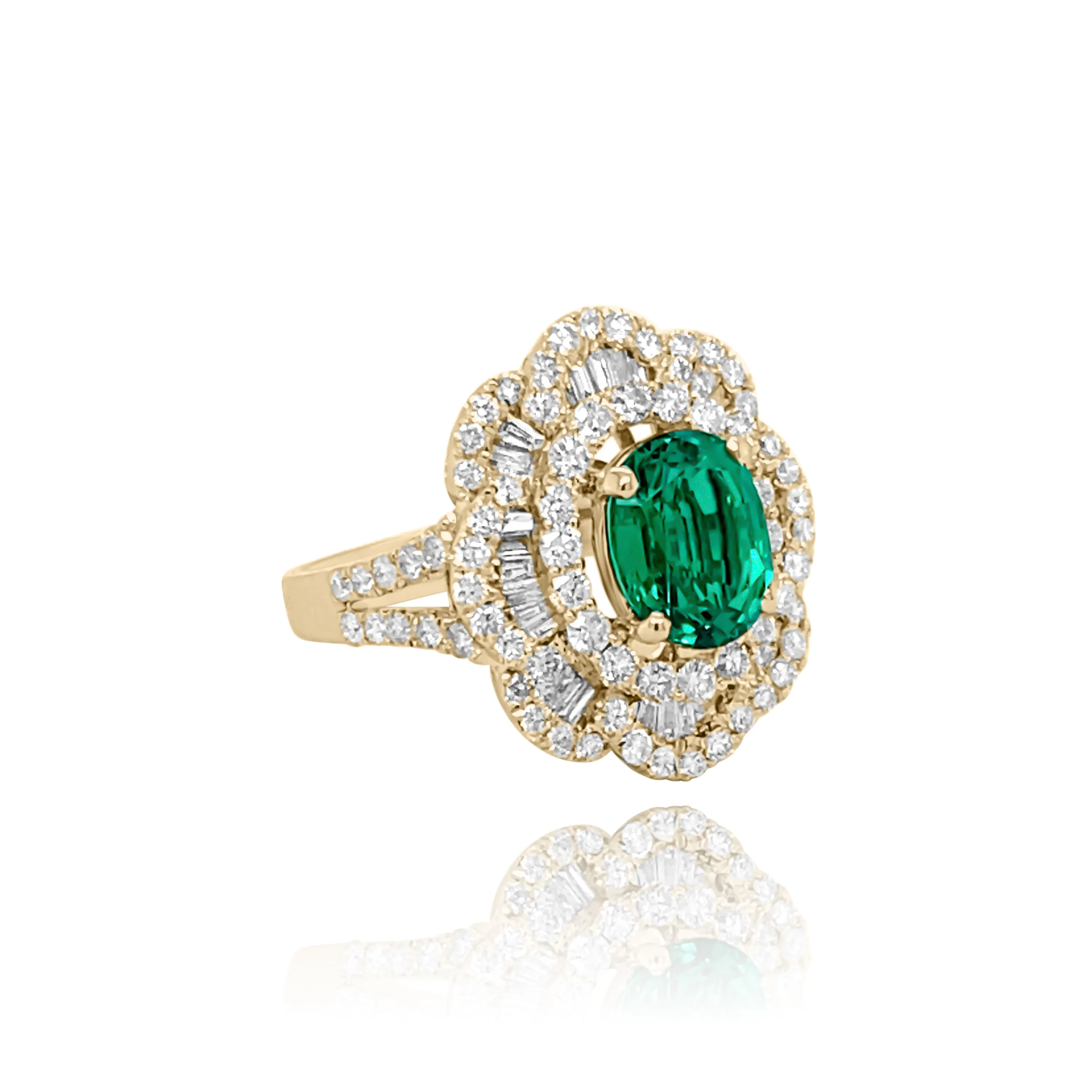 DIAMONDS & EMERALDS "NICE" RING.