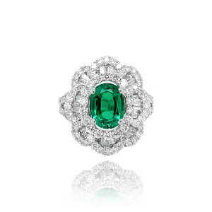 DIAMONDS & EMERALDS "NICE" RING.