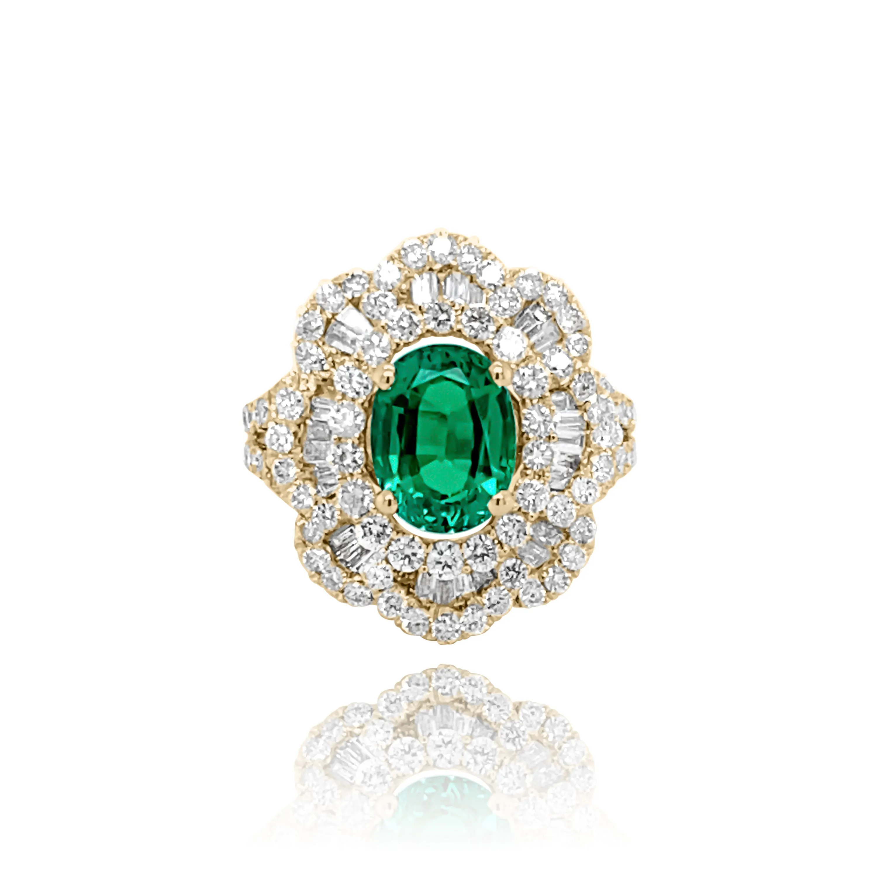 DIAMONDS & EMERALDS "NICE" RING.