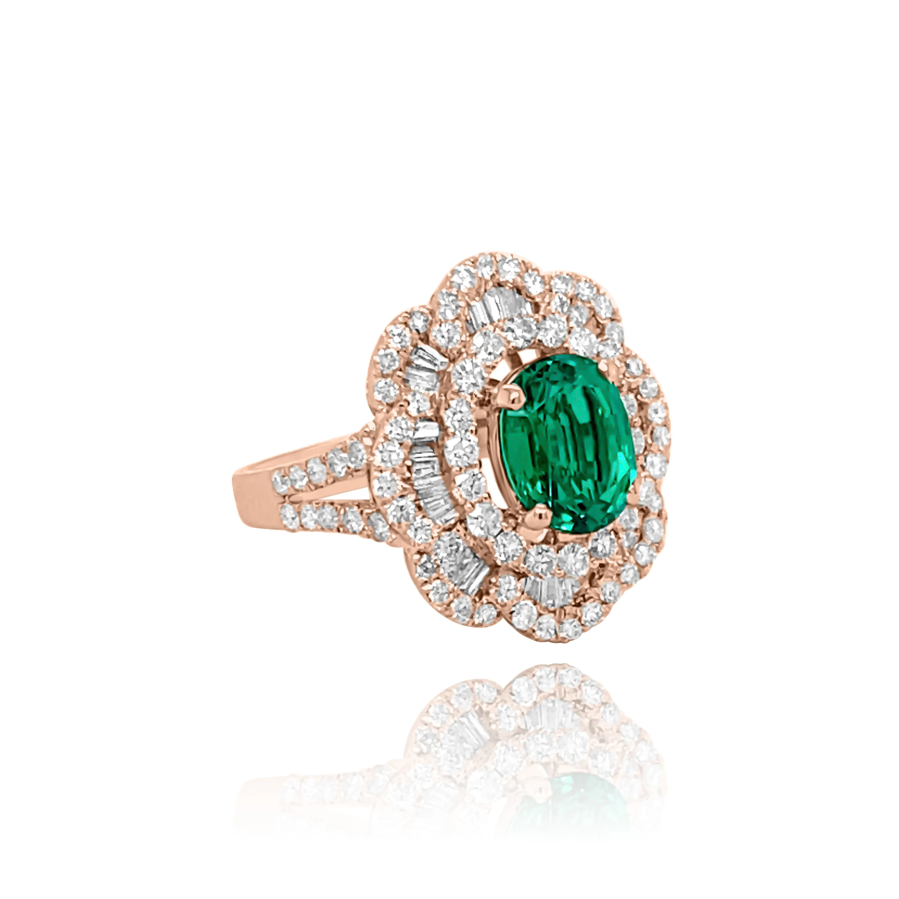 DIAMONDS & EMERALDS "NICE" RING.