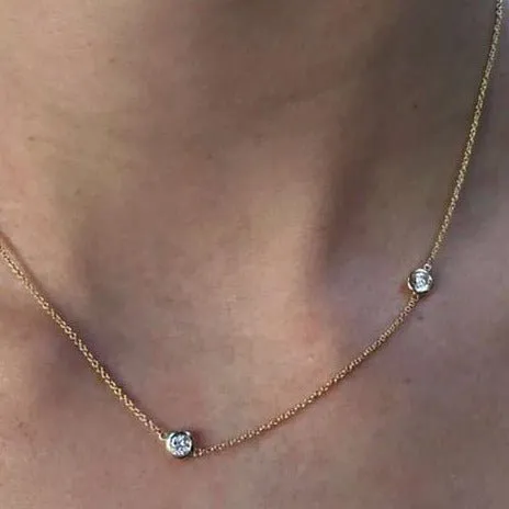 Double Diamond Necklace
