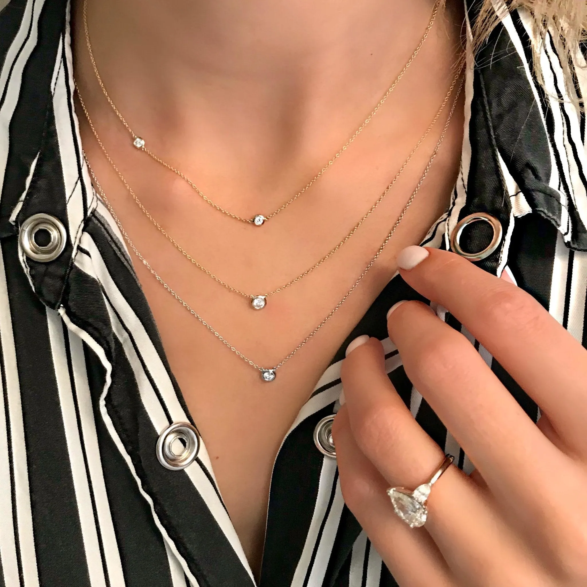 Double Diamond Necklace