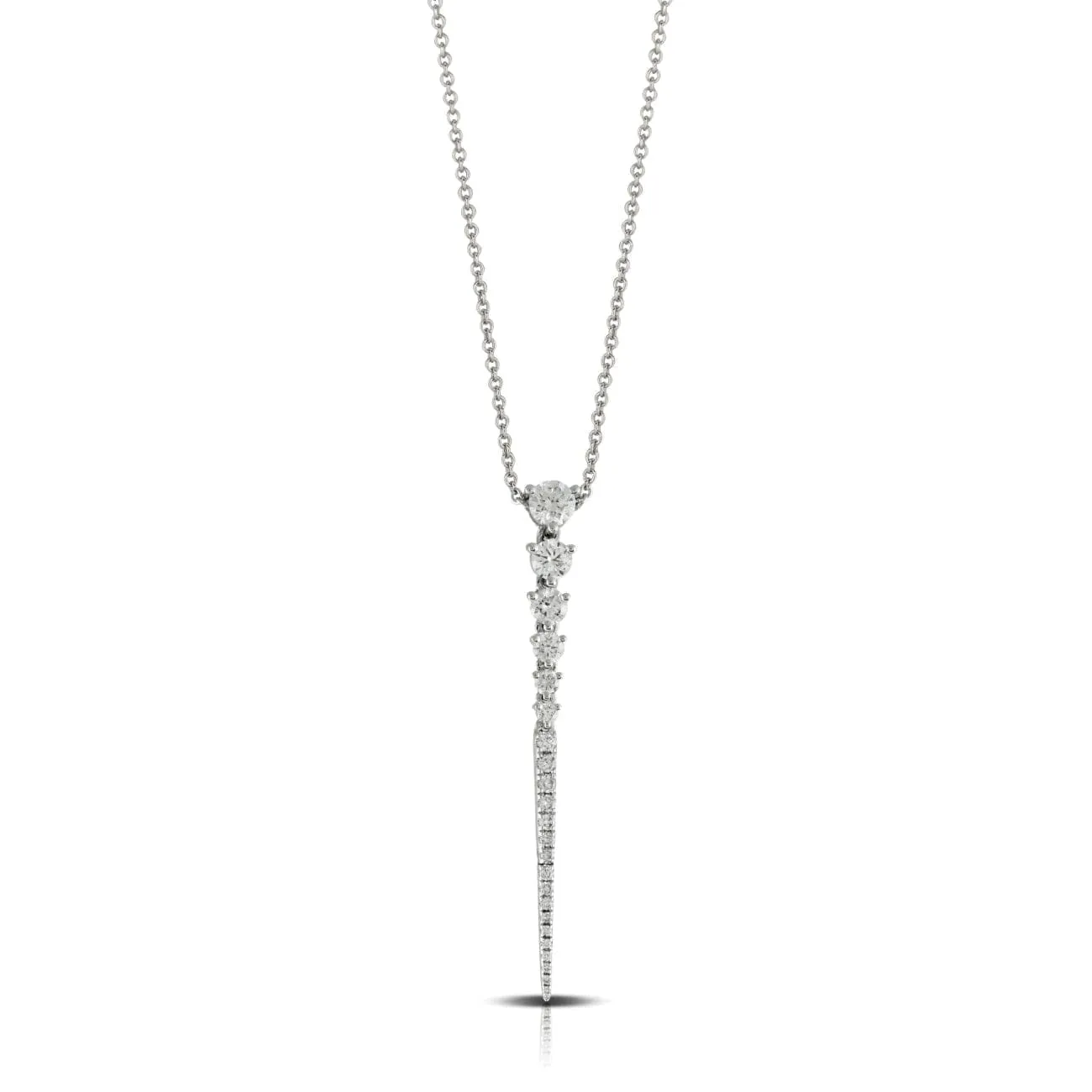 Doves Diamond Pendant 0.48 Carats 18k White Gold