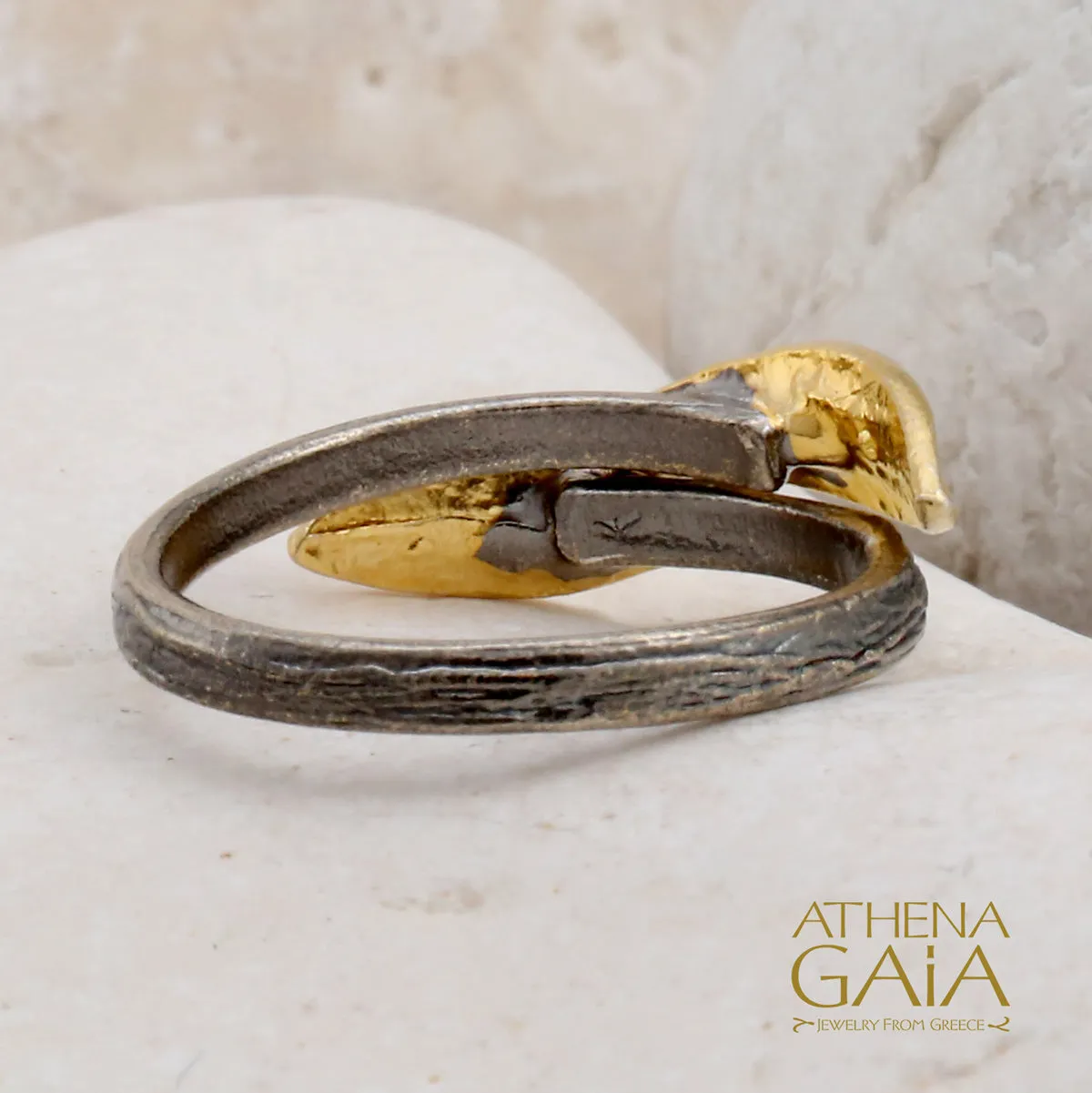 Dual Leaf Narrow Ring