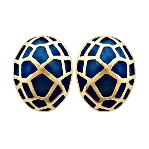 Earrings-Plain Gold (Enamel)