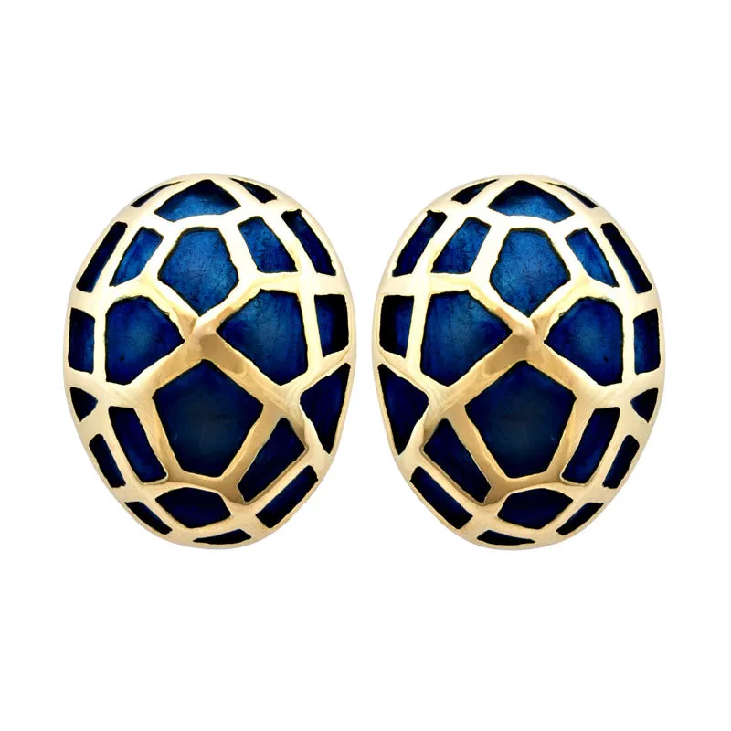 Earrings-Plain Gold (Enamel)