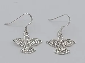 Earrings Stencil Angel Sterling Silver