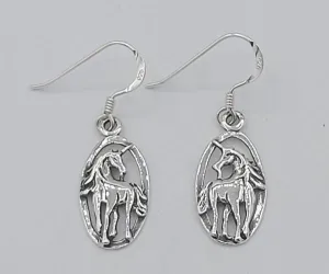 Earrings Unicorn  Sterling Silver