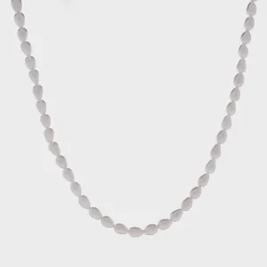Elke White Rice Pearl Necklace