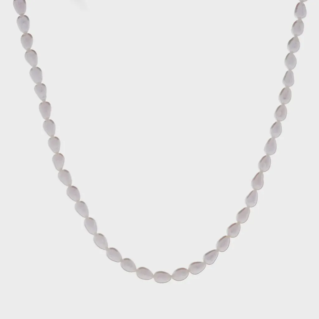 Elke White Rice Pearl Necklace