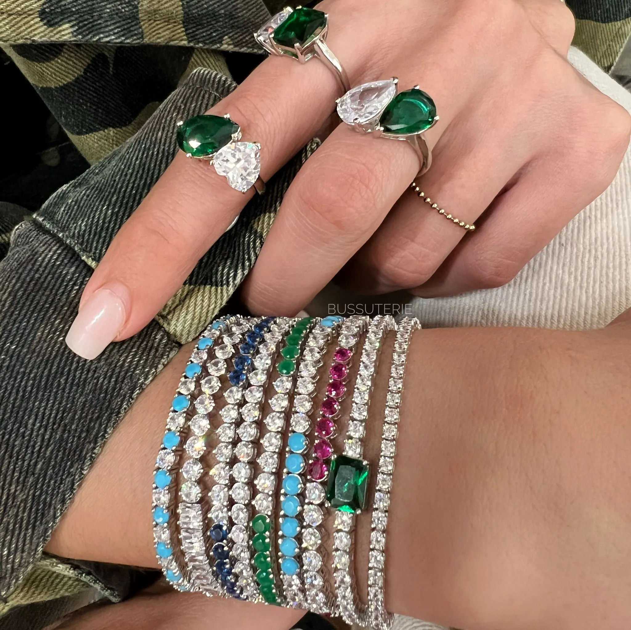 Emerald & Clear Ring