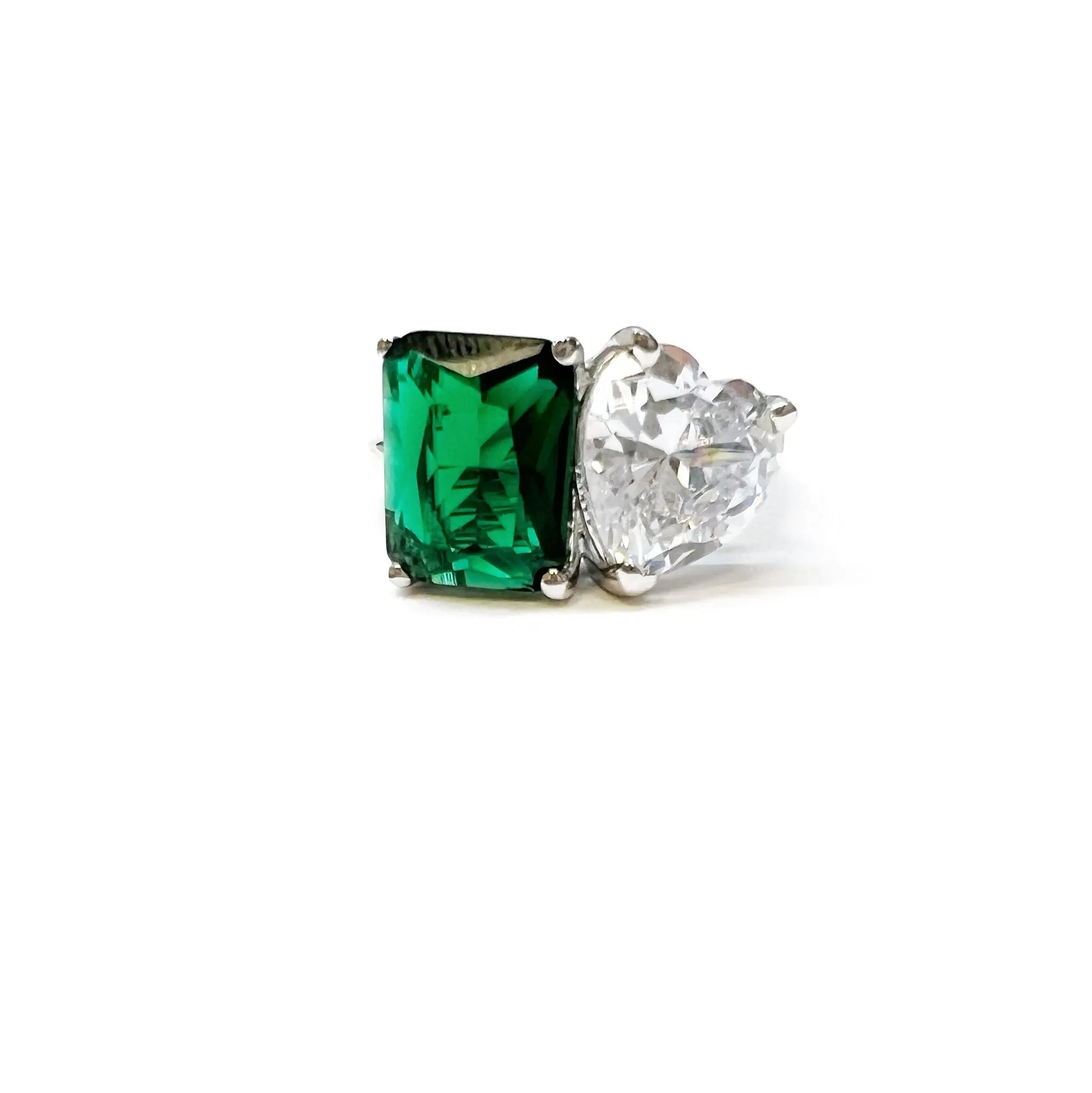 Emerald & Clear Ring