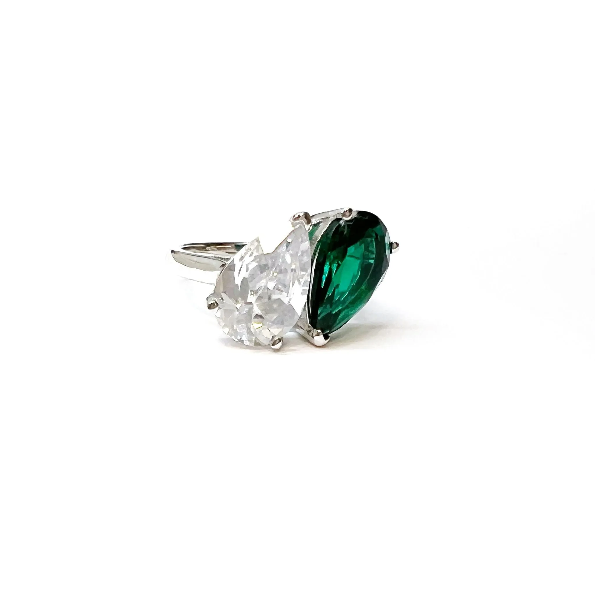 Emerald & Clear Ring