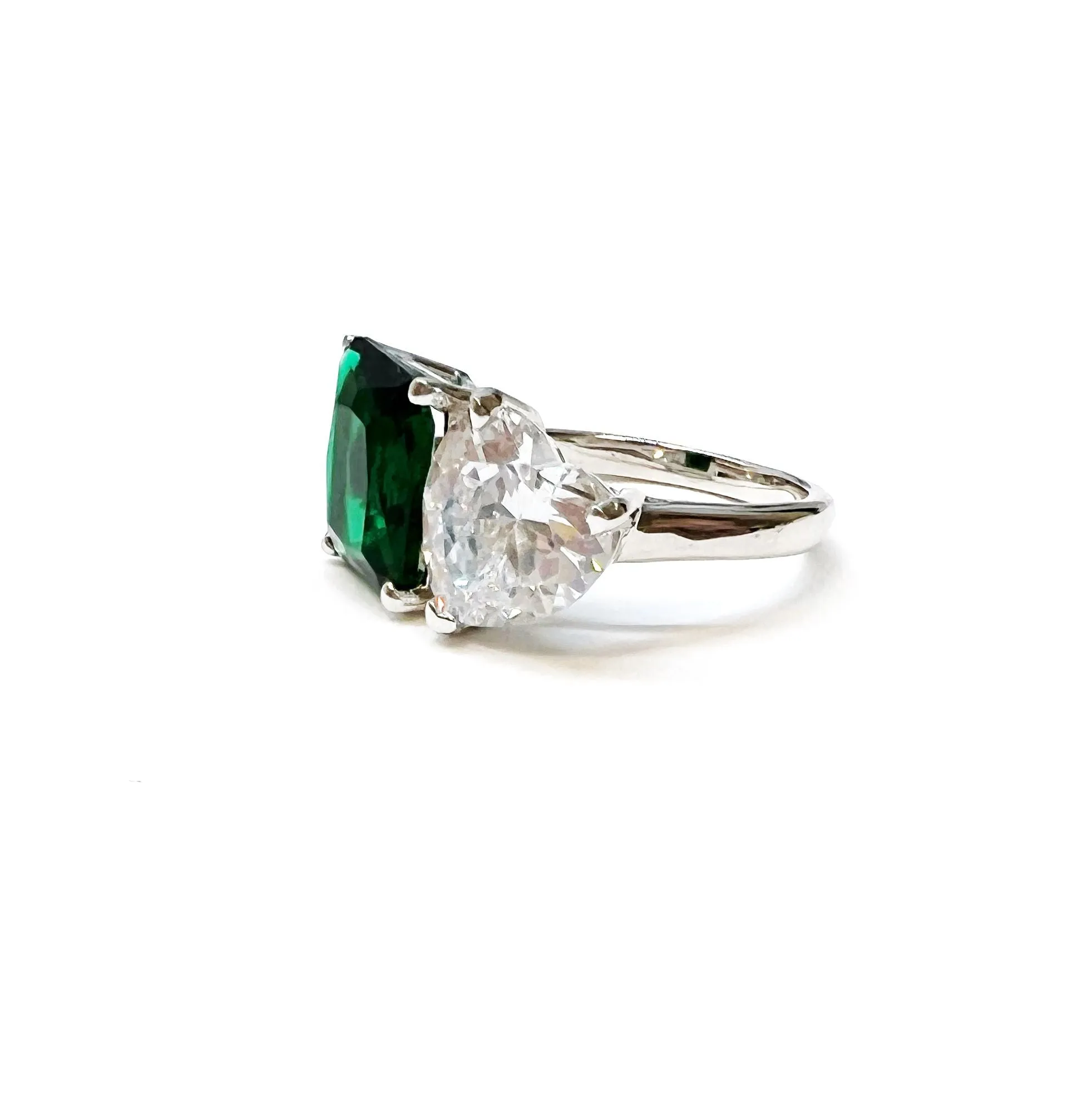 Emerald & Clear Ring