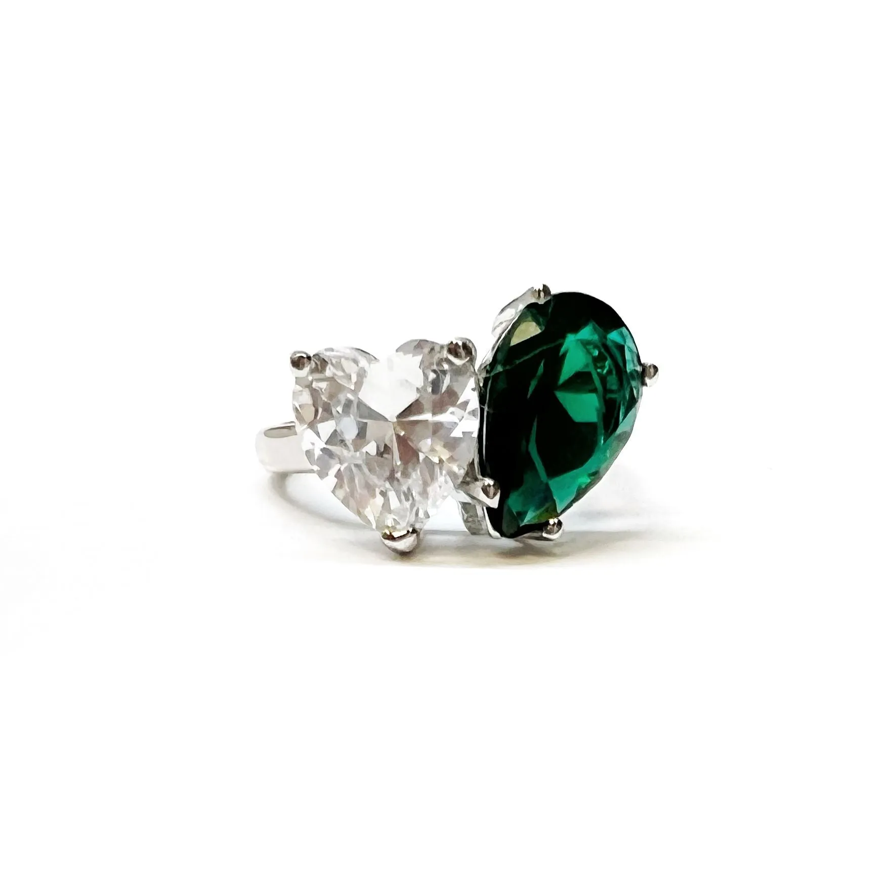 Emerald & Clear Ring