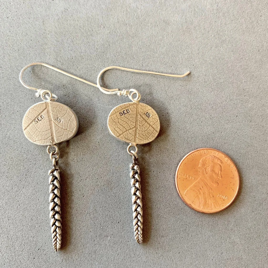 Emerald and Succulent Earrings
