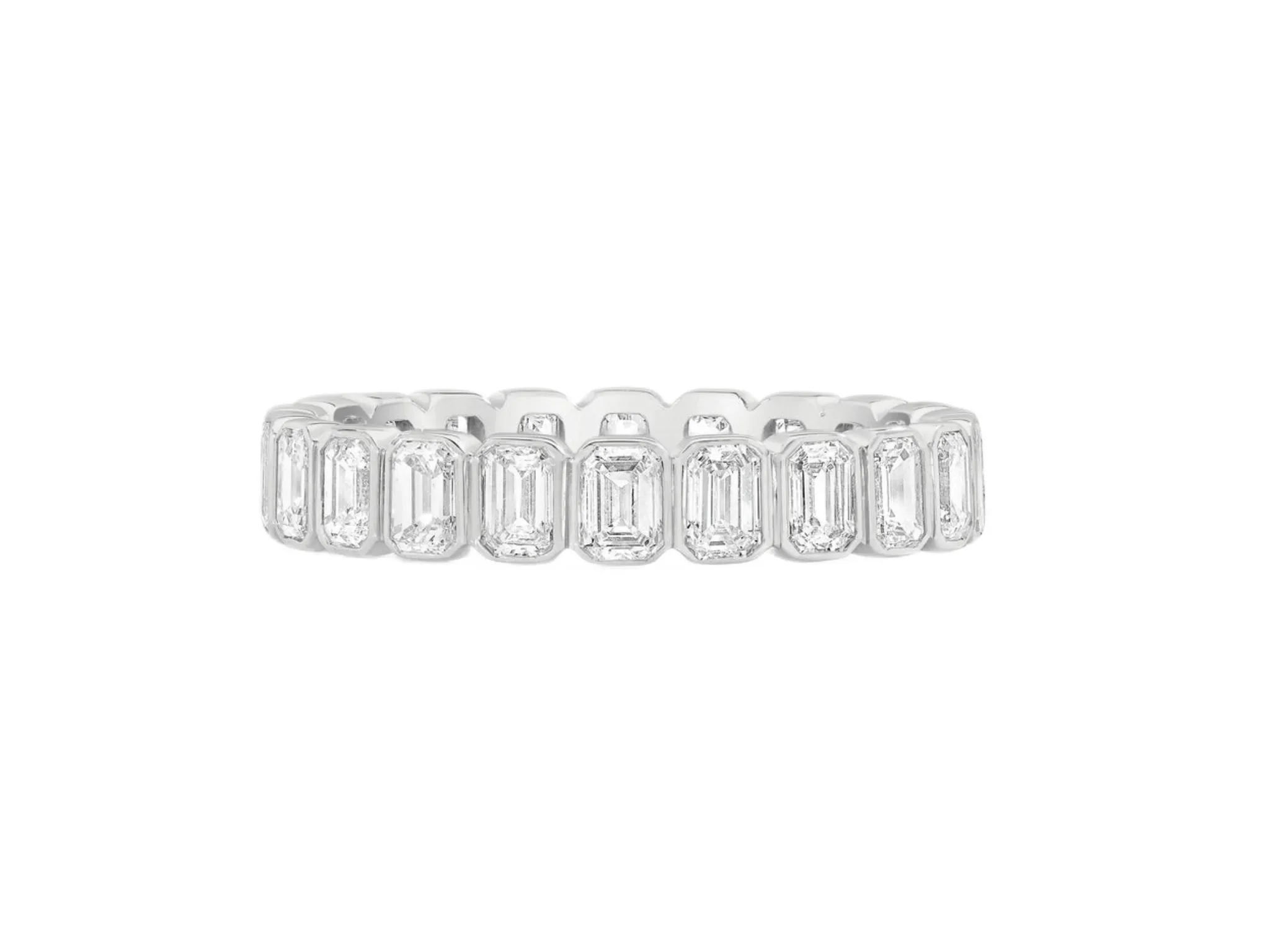 Emerald Bezel Eternity Ring