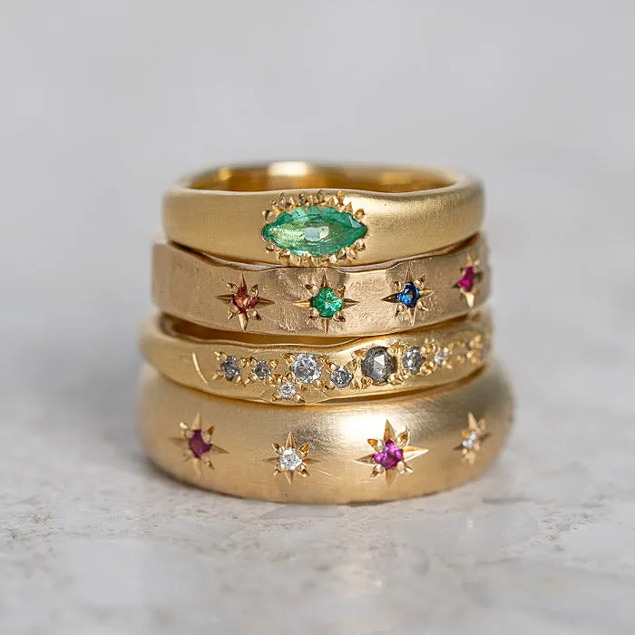 Emerald Marquise Wonky Stackable