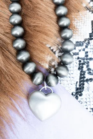 Emmerson Silver Pearl Heart Necklace