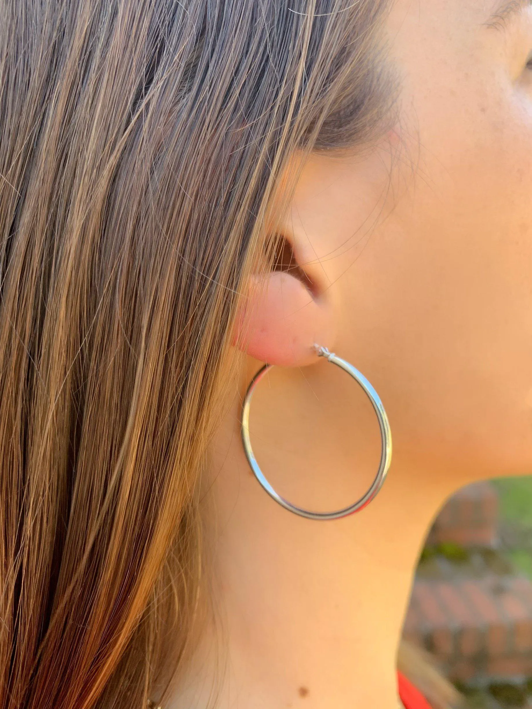 Essential Venti Hoops in Silver