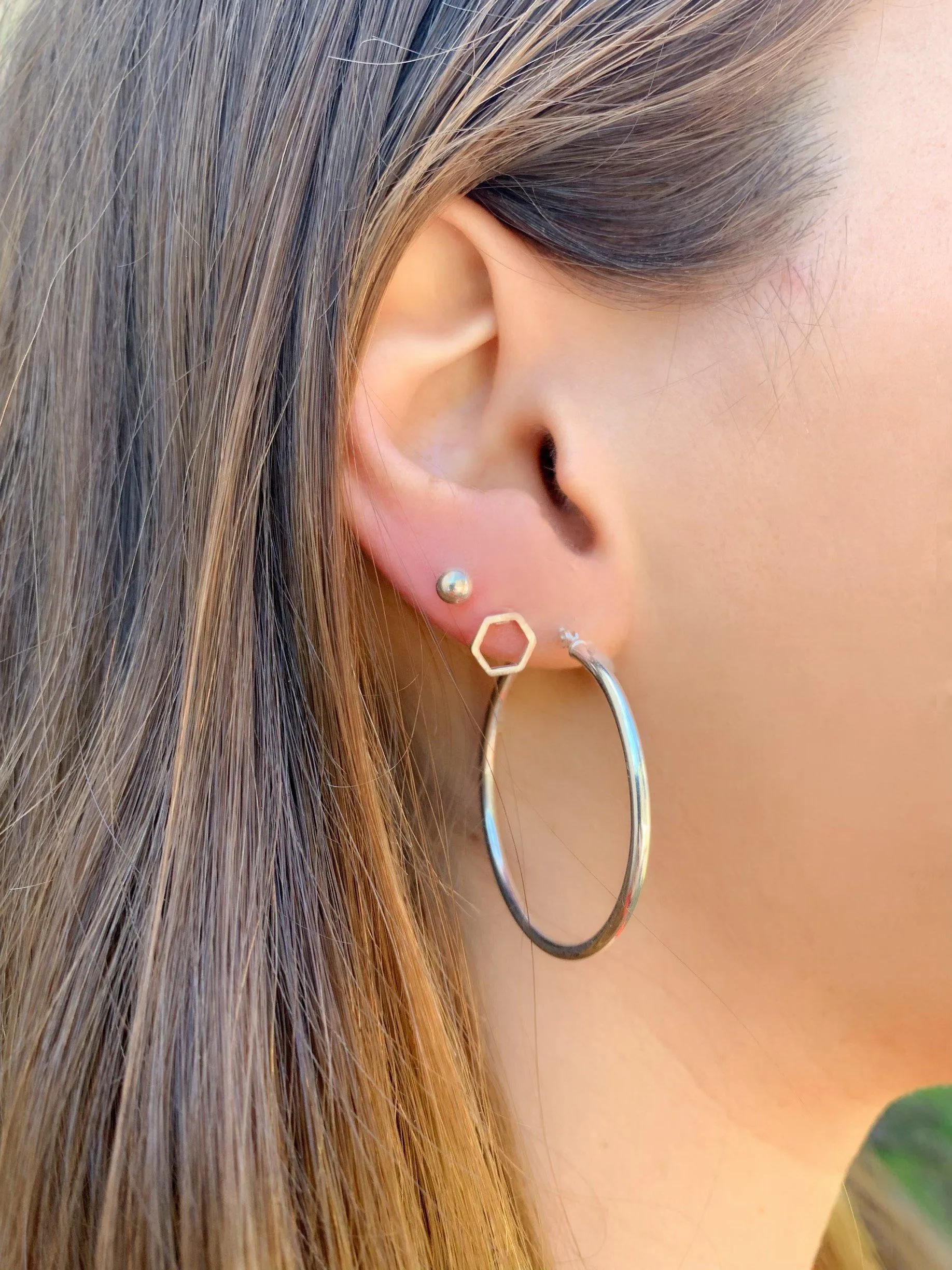 Essential Venti Hoops in Silver