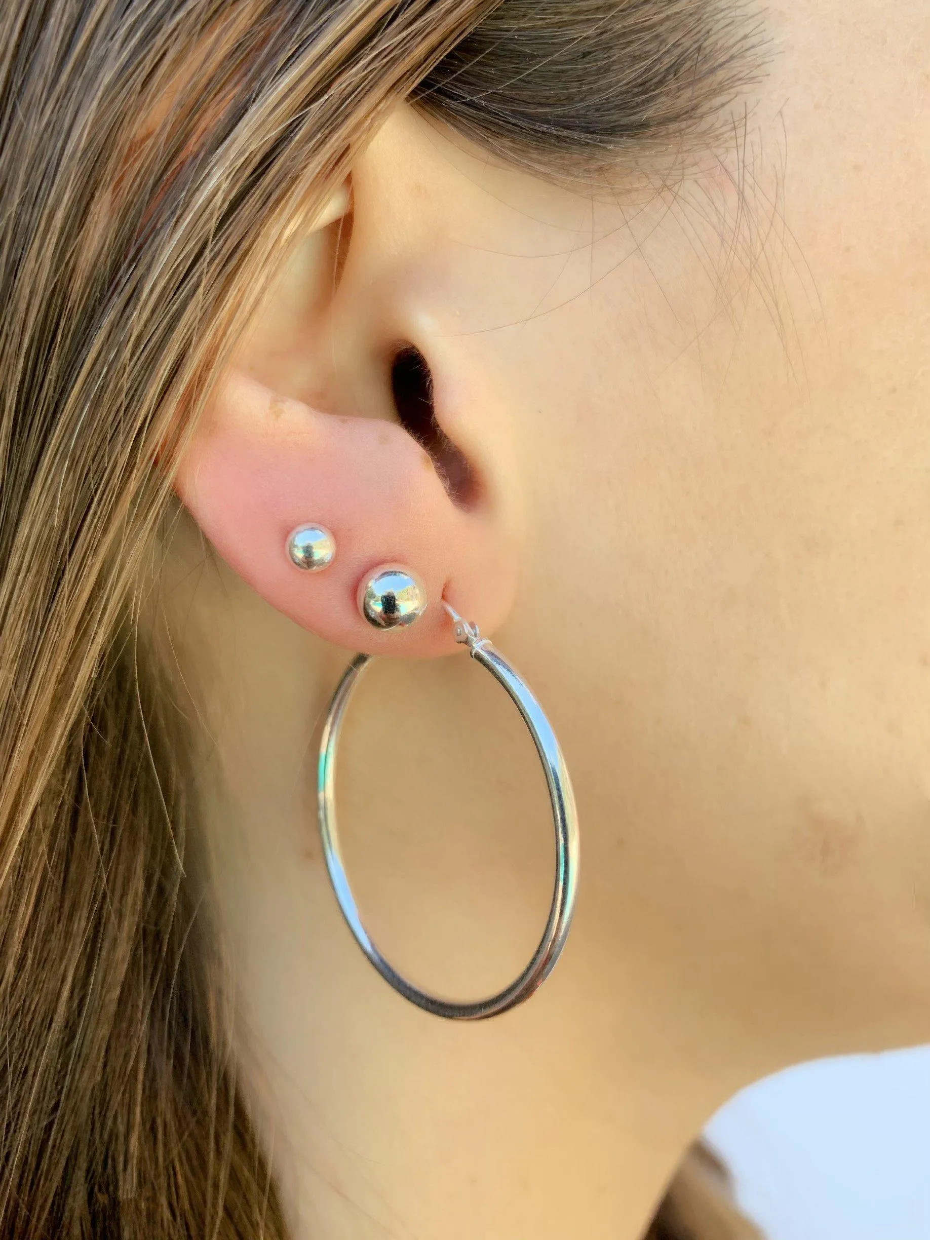 Essential Venti Hoops in Silver