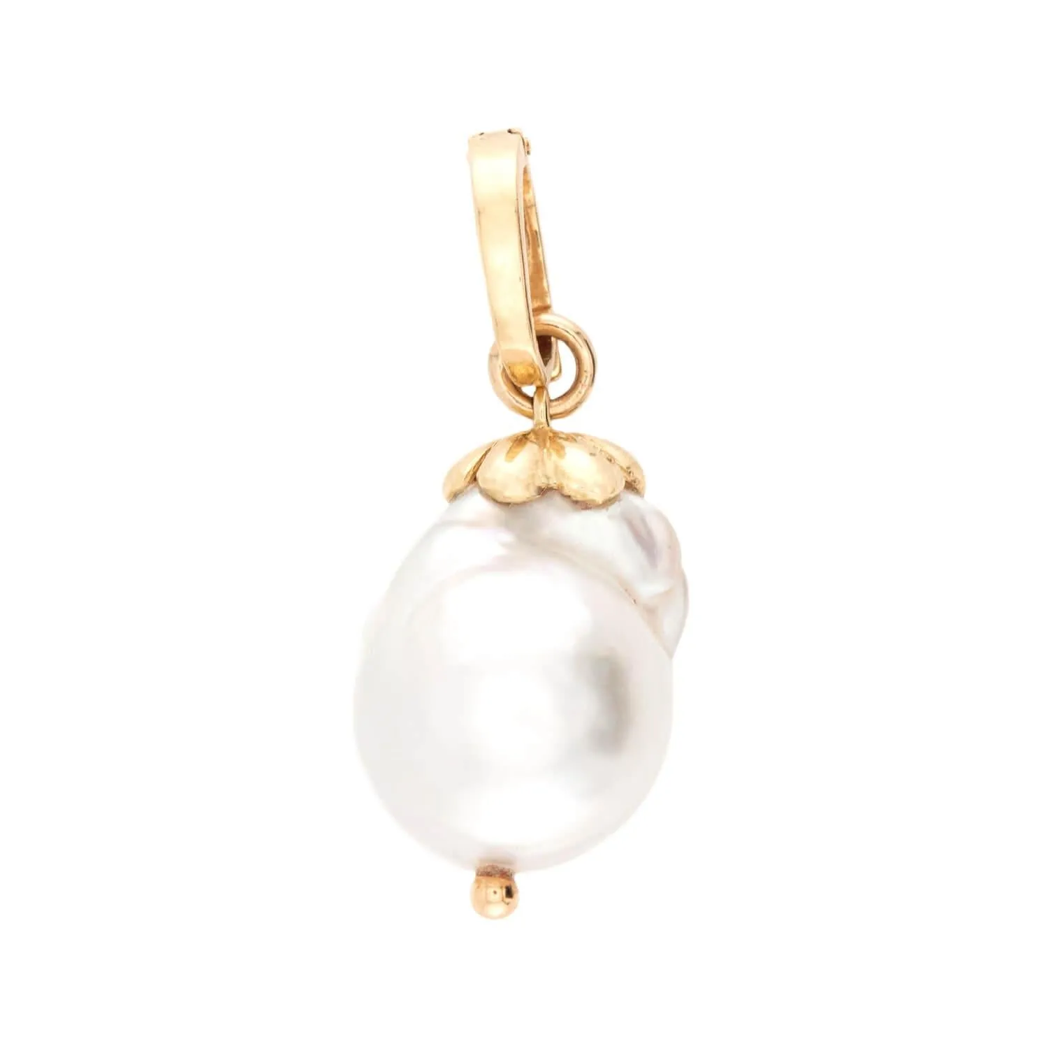Estate 14k Baroque Pearl Pendant/Charm