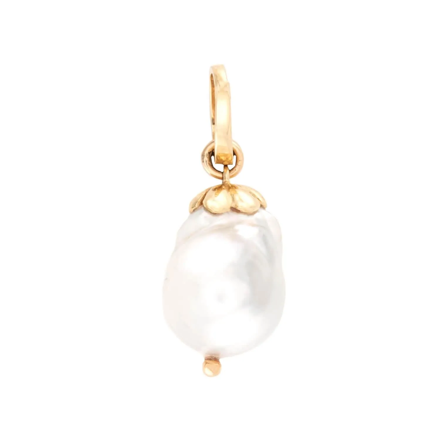 Estate 14k Baroque Pearl Pendant/Charm