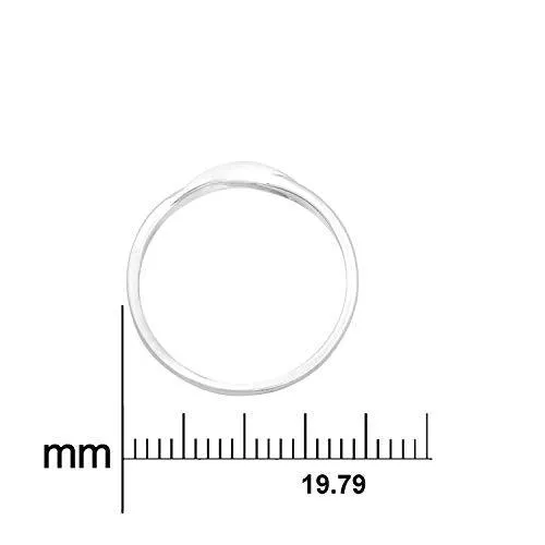 EternalDia 0.06 Cttw Diamond Twisted Spiral Engagement Band Ring In 14k White Gold (I1/GH)