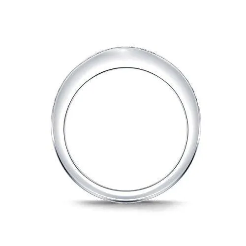 EternalDia 0.20cttw Diamond Curved Solitaire Enhancer Contour Band Guard Ring in 10K White Gold (IJ/12-13)