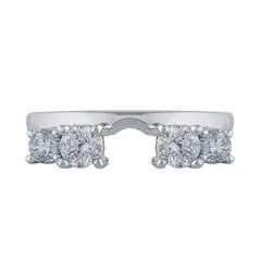 EternalDia 1 Carat T.W. Diamond 14kt White Gold Insert/gaurd Ring