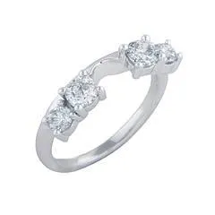 EternalDia 1 Carat T.W. Diamond 14kt White Gold Insert/gaurd Ring