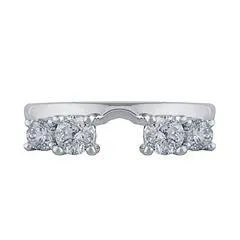 EternalDia 1 Carat T.W. Diamond 14kt White Gold Insert/gaurd Ring