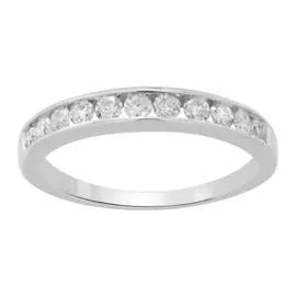 EternalDia 10K Gold Round Diamond Ladies Anniversary Wedding Band Ring 1/3 CT (IJ/I2-I3)