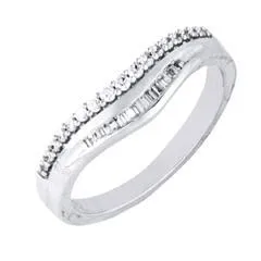 EternalDia 1/4 Carat T.W. Diamond 14kt White Gold Contour Band ring