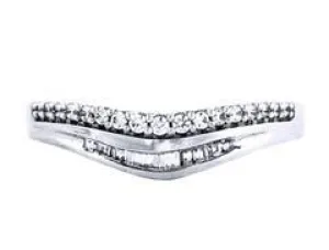 EternalDia 1/4 Carat T.W. Diamond 14kt White Gold Contour Band ring