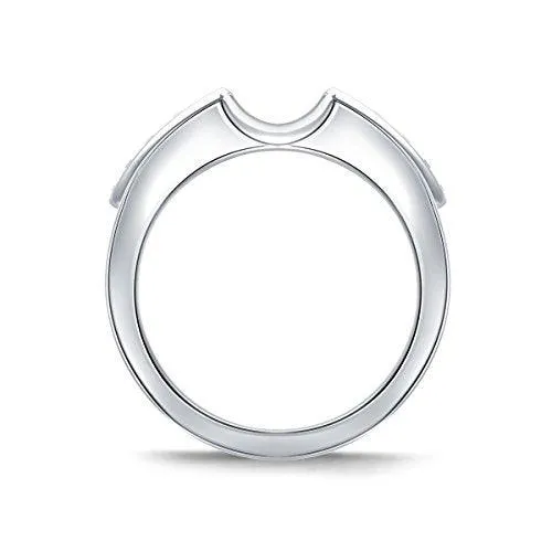 EternalDia 1/4 cttw Diamond Solitaire Enhancer Guard Ring in 10K White Gold (IJ/I2I3)