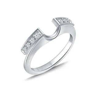 EternalDia 1/4 cttw Diamond Solitaire Enhancer Guard Ring in 10K White Gold (IJ/I2I3)