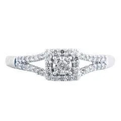 EternalDia 1/4CT T.W. Diamond 10K White Gold Promise Ring